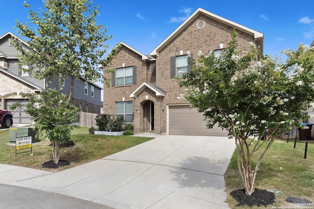 15239 Sirius Cir, San Antonio, TX 78245 - traditional-style home featuring brick siding, driveway, and an attached garage