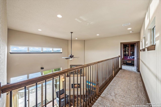 406 Breathless View St, San Antonio, TX 78260 - hallway featuring recessed lighting and carpet flooring