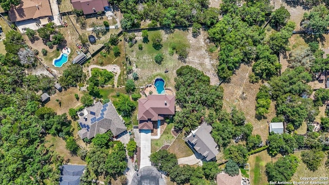 406 Breathless View St, San Antonio, TX 78260 - aerial view of property and surrounding area with a pool area