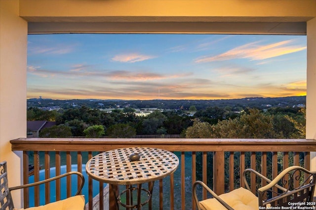 406 Breathless View St, San Antonio, TX 78260 - view of balcony at dusk