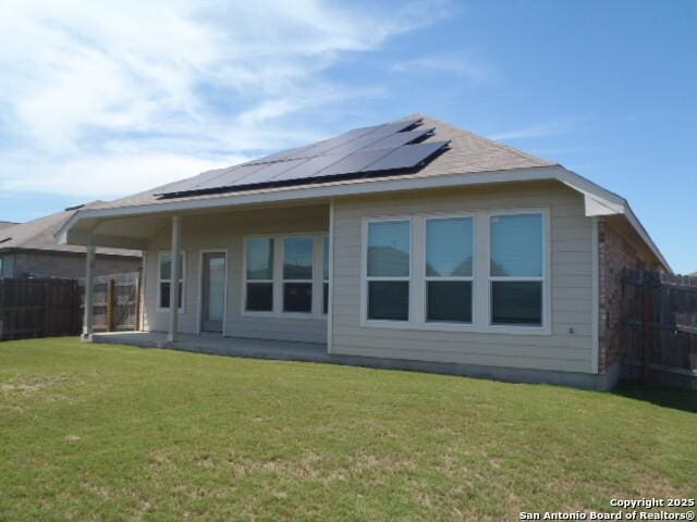 5919 Corsicana, Seguin, TX 78155 - back of property with solar panels