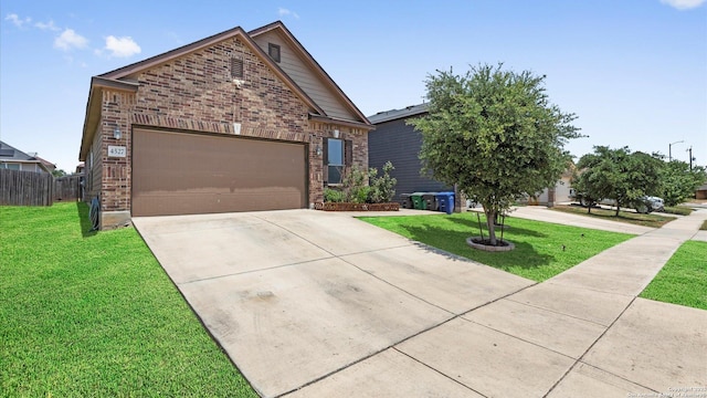 4527 Southton Way, San Antonio, TX 78223 - view of front of property with brick siding, driveway, and an attached garage