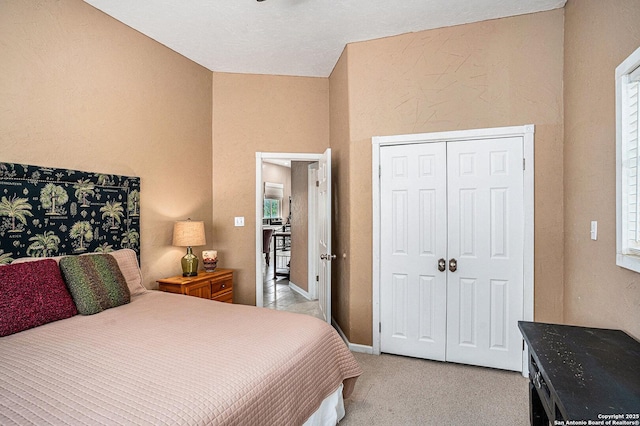177 Ten W Dr, Comfort, TX 78013 - bedroom with light colored carpet and a closet