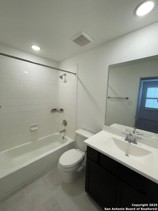 12023 Horseshoe, San Antonio, TX 78254 - full bathroom featuring vanity, toilet, and bathtub / shower combination