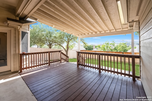 21931 Ruby Run, San Antonio, TX 78259 - wooden deck with a fenced backyard