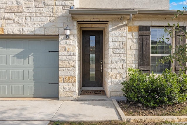 2546 Verona Way, San Antonio, TX 78259 - doorway to property featuring stone siding