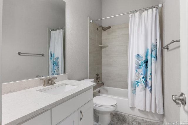 17918 Cantera Ct, San Antonio, TX 78255 - bathroom with vanity, toilet, and shower / tub combo