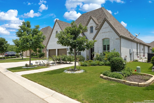 17918 Cantera Ct, San Antonio, TX 78255 - french provincial home with brick siding, driveway, and a shingled roof