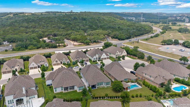 17918 Cantera Ct, San Antonio, TX 78255 - aerial view of residential area featuring a pool