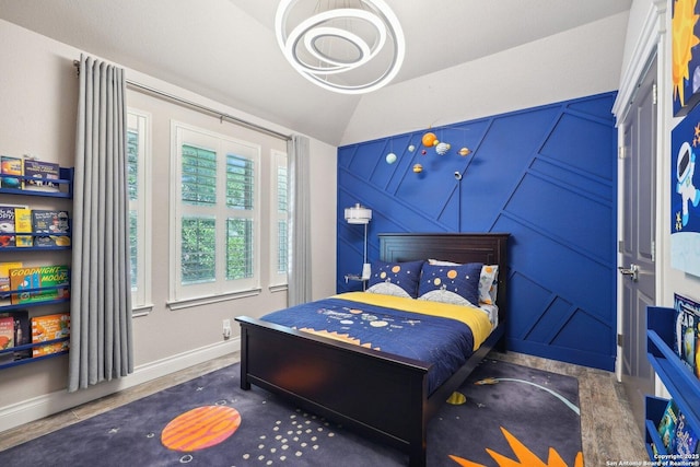 2834 Olive Ave, Schertz, TX 78154 - bedroom with vaulted ceiling and baseboards