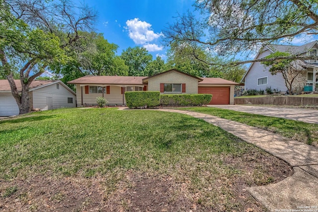 3206 Bluefield, San Antonio, TX 78230 - single story home featuring driveway, an attached garage, and a front lawn