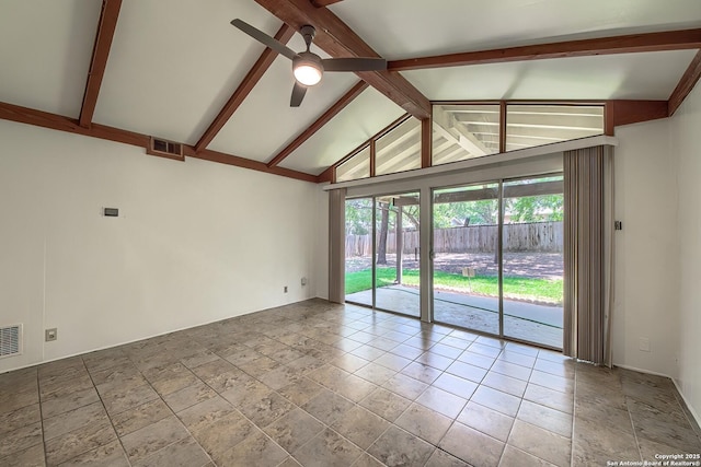 3206 Bluefield, San Antonio, TX 78230 - unfurnished room with ceiling fan and stone tile flooring