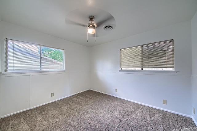 3206 Bluefield, San Antonio, TX 78230 - carpeted empty room featuring a ceiling fan and baseboards