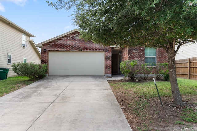 4519 Jeffs Farm, San Antonio, TX 78244 - view of front facade featuring brick siding, a garage, and driveway