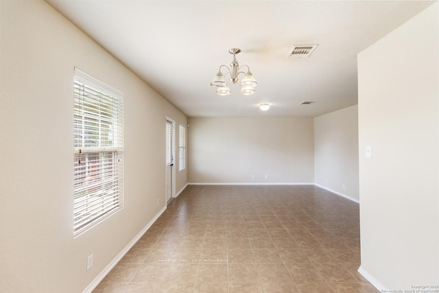 4519 Jeffs Farm, San Antonio, TX 78244 - unfurnished room featuring a chandelier and baseboards