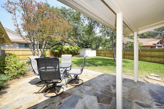 1415 Synandra, San Antonio, TX 78232 - view of patio featuring outdoor dining space