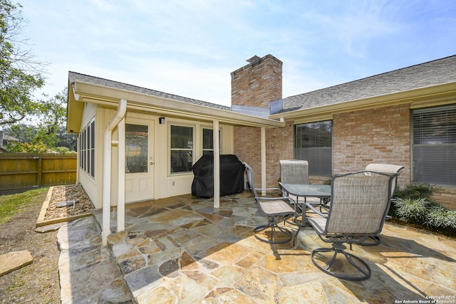 1415 Synandra, San Antonio, TX 78232 - view of patio featuring outdoor dining space and area for grilling