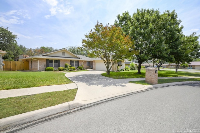 1415 Synandra, San Antonio, TX 78232 - ranch-style house with an attached garage, concrete driveway, and brick siding