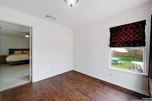 7410 Tom Watson, San Antonio, TX 78244 - spare room featuring wood finished floors, ceiling fan, and baseboards