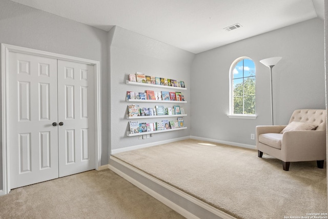 11227 Raw Sienna, Helotes, TX 78023 - living area featuring carpet floors and baseboards