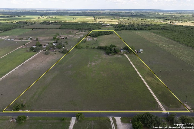 15592 Miller, Saint Hedwig, TX 78152 - aerial view of sparsely populated area with property boundaries highlighted