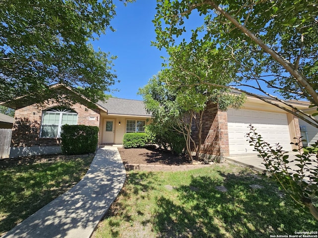 2115 Bentwood, New Braunfels, TX 78130 - ranch-style house with brick siding and an attached garage