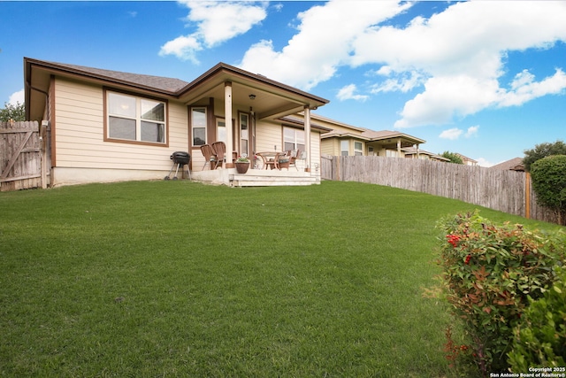 7411 Virtuoso, San Antonio, TX 78266 - back of property with a patio