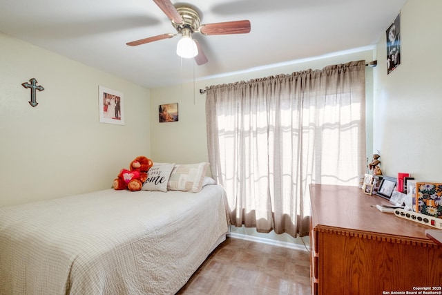 243 Future Dr, San Antonio, TX 78213 - bedroom featuring light floors and ceiling fan