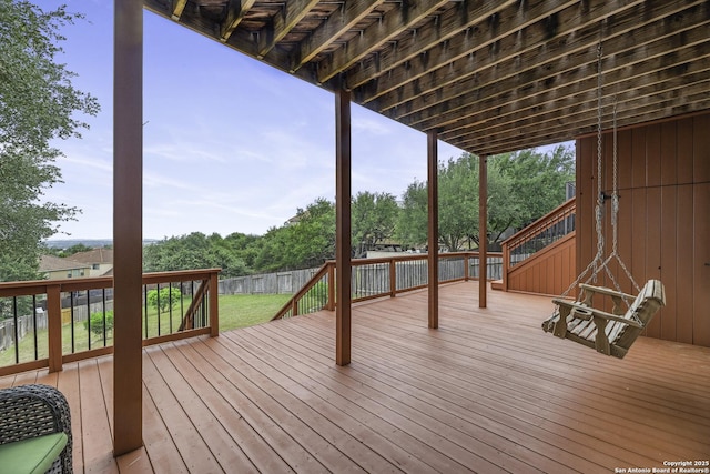 18131 Muir Glen Dr, San Antonio, TX 78257 - deck with a fenced backyard