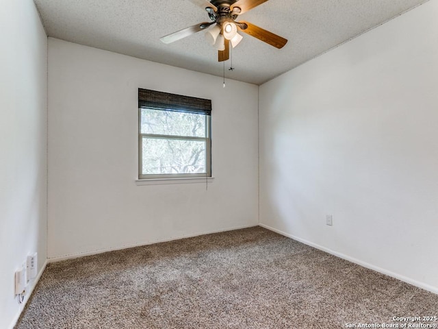 2922 Low Oak St, San Antonio, TX 78232 - empty room with carpet, ceiling fan, and a textured ceiling