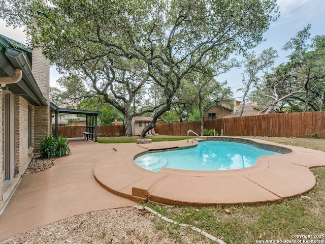 2922 Low Oak St, San Antonio, TX 78232 - view of pool with a fenced backyard and a patio area