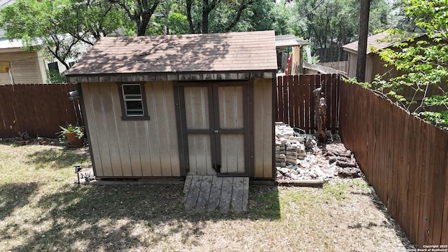 2922 Low Oak St, San Antonio, TX 78232 - view of shed featuring a fenced backyard