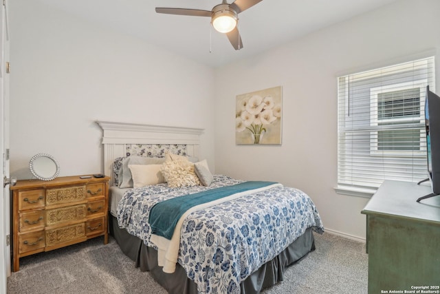 158 Canopy Oak, New Braunfels, TX 78130 - bedroom with carpet, baseboards, and ceiling fan