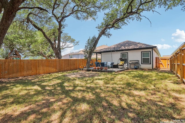 158 Canopy Oak, New Braunfels, TX 78130 - back of property featuring an outdoor living space