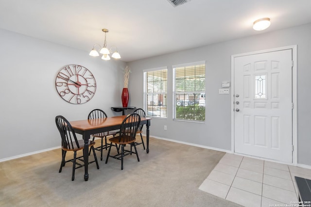 11807 Amber Tree, San Antonio, TX 78254 - carpeted dining area with a chandelier and baseboards