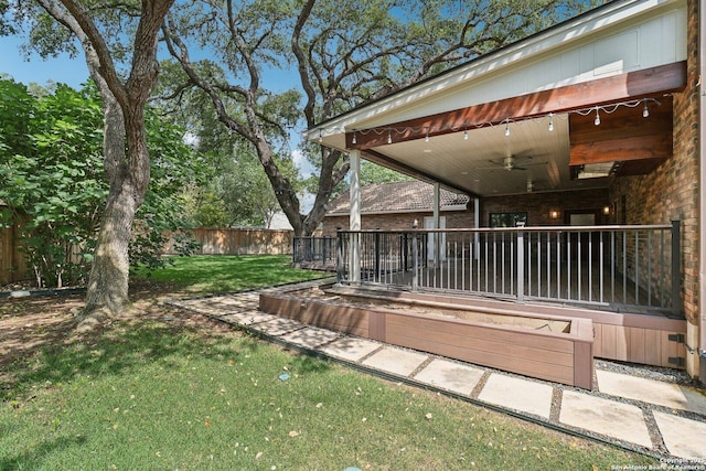 3902 Creek Pt, San Antonio, TX 78230 - view of yard with a ceiling fan
