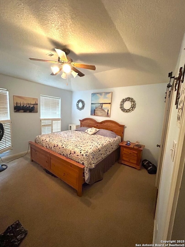 129 W High Line, Trinity, TX 75862 - bedroom featuring light carpet, a textured ceiling, and ceiling fan