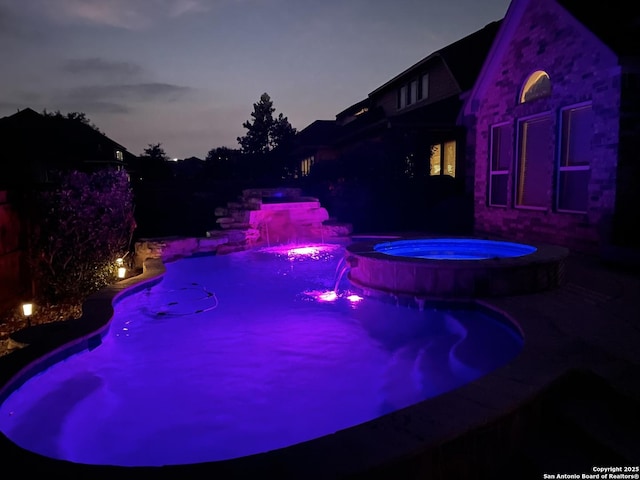 2023 Wilby Ln, San Antonio, TX 78253 - view of swimming pool with a pool with connected hot tub