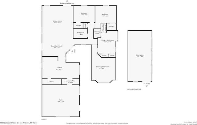 4303 Lakebend W, San Antonio, TX 78244 - floor plan / room layout