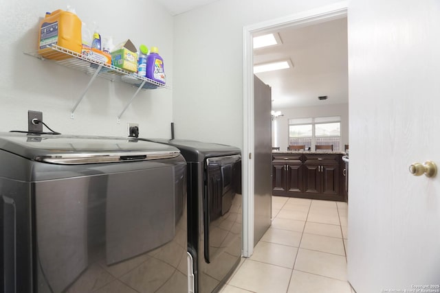9011 Twincreek Farm, Converse, TX 78109 - laundry area featuring separate washer and dryer and light tile patterned flooring