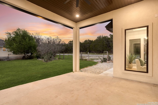 1475 Echo Mdw, Spring Branch, TX 78070 - view of patio / terrace featuring ceiling fan