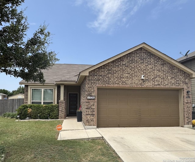 5726 Ivans Farm, San Antonio, TX 78244 - single story home featuring an attached garage, concrete driveway, and brick siding