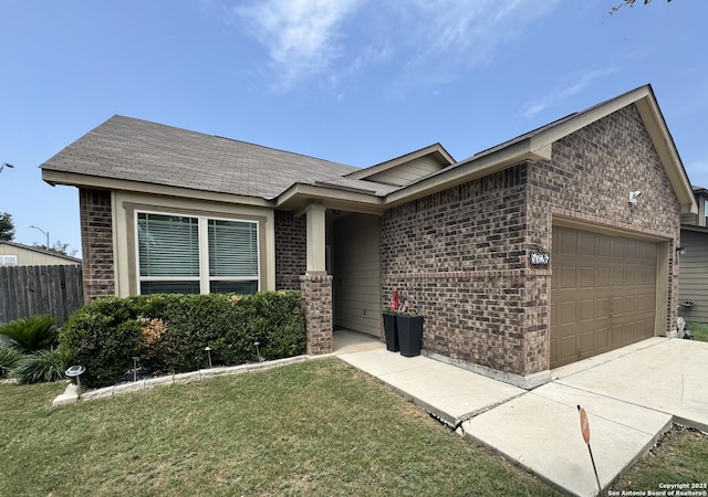5726 Ivans Farm, San Antonio, TX 78244 - view of front of home with brick siding and an attached garage