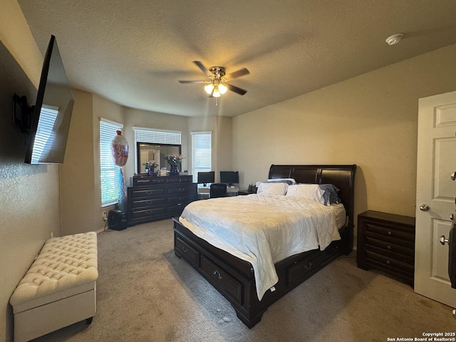 5726 Ivans Farm, San Antonio, TX 78244 - bedroom featuring light carpet and a ceiling fan