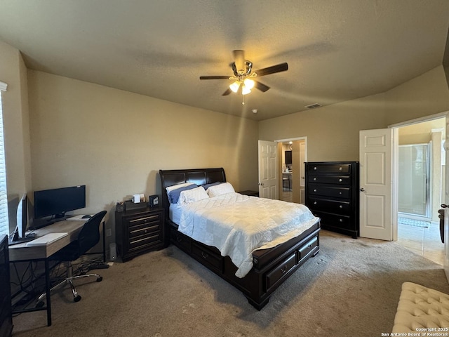 5726 Ivans Farm, San Antonio, TX 78244 - bedroom featuring carpet floors, a desk, and a ceiling fan