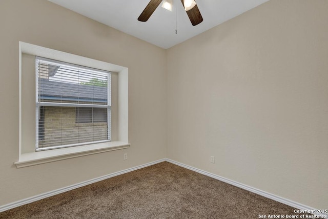 141 Rio Grande, Seguin, TX 78155 - unfurnished room featuring carpet, a ceiling fan, and baseboards