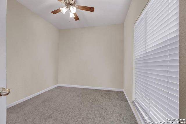 141 Rio Grande, Seguin, TX 78155 - empty room with carpet flooring, a ceiling fan, and baseboards