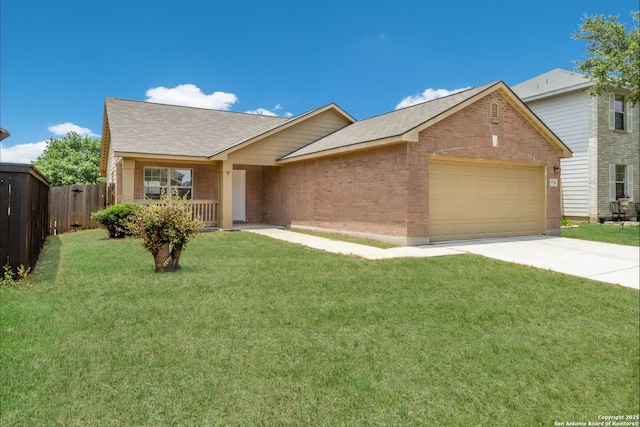 9726 Copper Rock, Converse, TX 78109 - view of front of house featuring an attached garage, driveway, brick siding, and roof with shingles