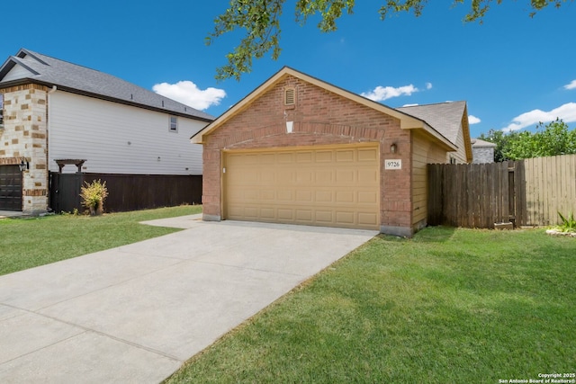 9726 Copper Rock, Converse, TX 78109 - view of front of home featuring brick siding, concrete driveway, and an attached garage