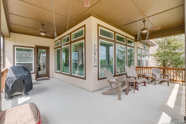 22806 Rio Salado, San Antonio, TX 78261 - covered porch with ceiling fan